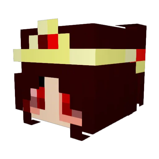 RedRose2025 Minecraft avatar head, 3D render