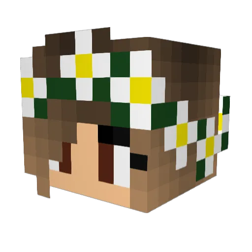 RedRoseGirl11 Minecraft avatar head, 3D render