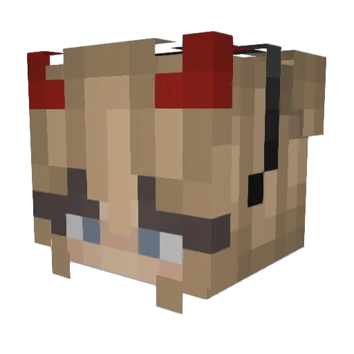 RedRosex Minecraft avatar head, 3D render
