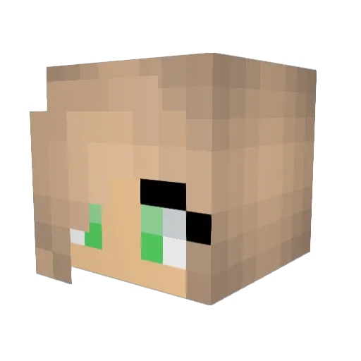 RedRruby Minecraft avatar head, 3D render