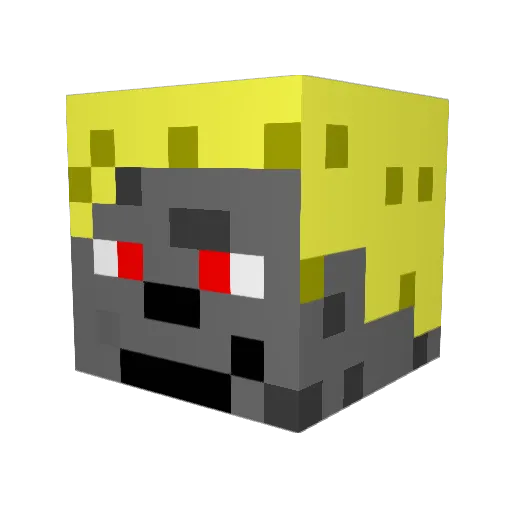 RedRudi Minecraft avatar head, 3D render