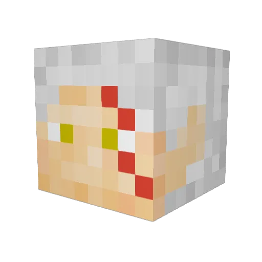 RedSaint13 Minecraft avatar head, 3D render