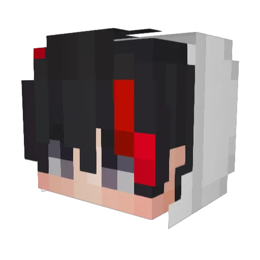 RedSalm0n Minecraft avatar head, 3D render