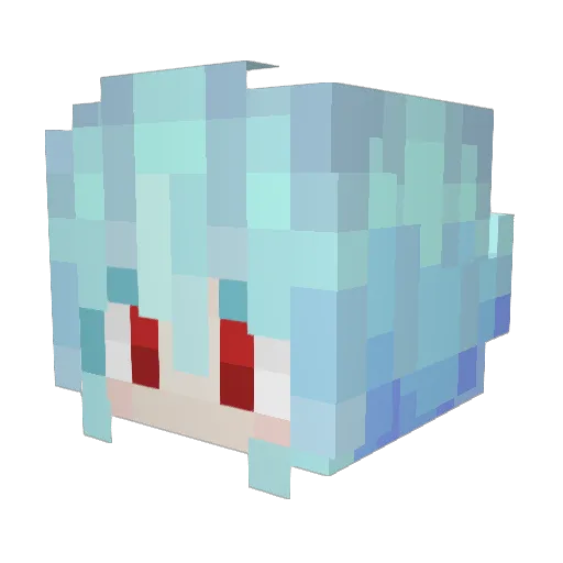 RedScall599 Minecraft avatar head, 3D render