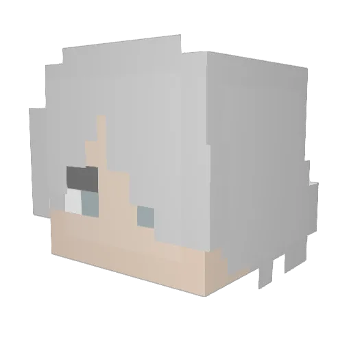 RedSerif Minecraft avatar head, 3D render