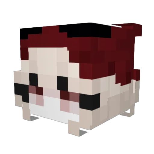 RedShadow27 Minecraft avatar head, 3D render