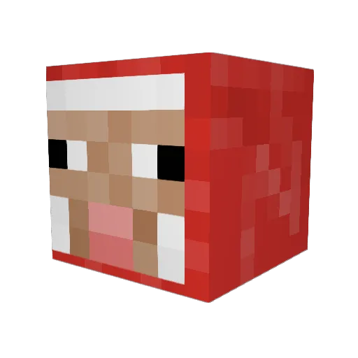 RedSheep27 Minecraft avatar head, 3D render
