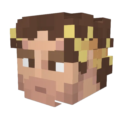 RedShift__ Minecraft avatar head, 3D render