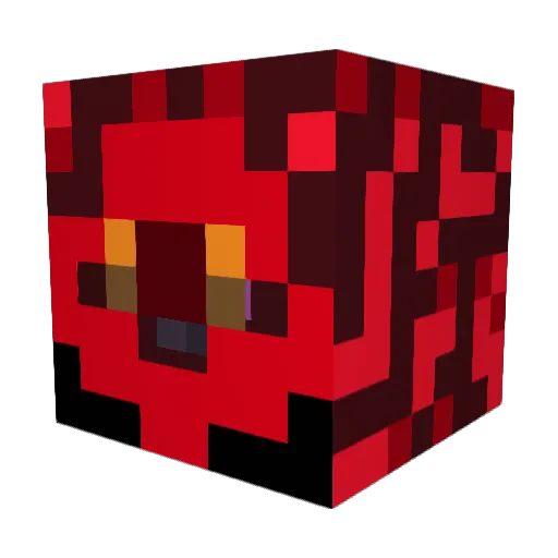 RedSkulxman Minecraft avatar head, 3D render