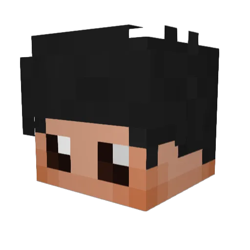 RedSnaight Minecraft avatar head, 3D render