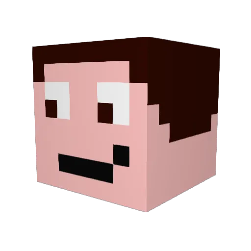 RedSparrow111 Minecraft avatar head, 3D render