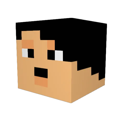 RedSpy545 Minecraft avatar head, 3D render