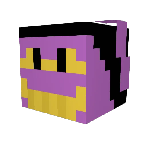 RedStar Minecraft avatar head, 3D render