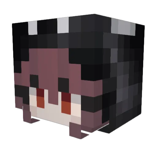 RedStun Minecraft avatar head, 3D render