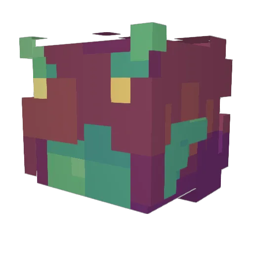 RedSun__ Minecraft avatar head, 3D render