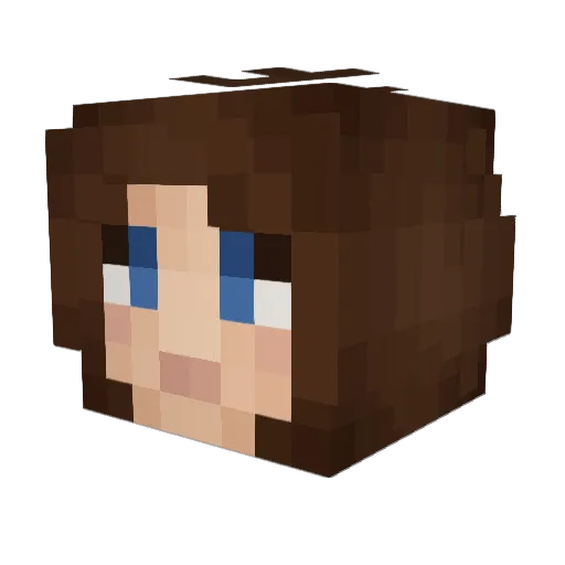 RedSuper Minecraft avatar head, 3D render