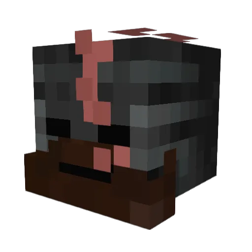 RedSvn Minecraft avatar head, 3D render