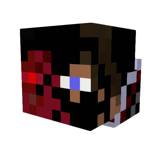 RedTec55 Minecraft avatar head, 3D render