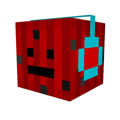 RedTheCactus Minecraft avatar head, 3D render