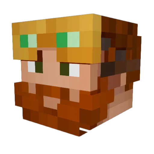 RedTheGiant Minecraft avatar head, 3D render