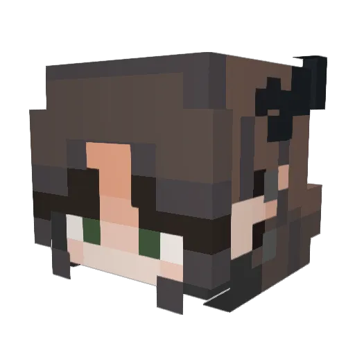 RedThryssa Minecraft avatar head, 3D render