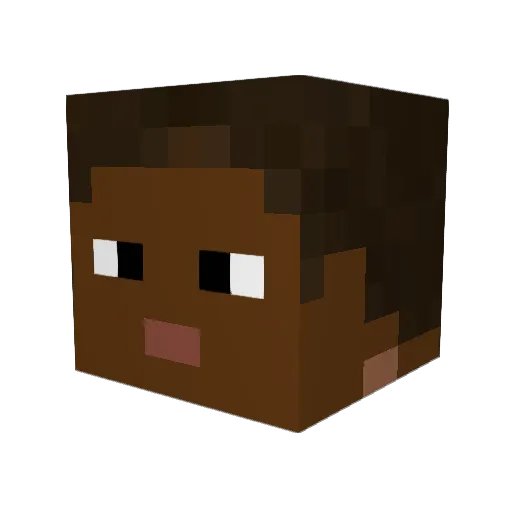 RedTjoverWaffle Minecraft avatar head, 3D render