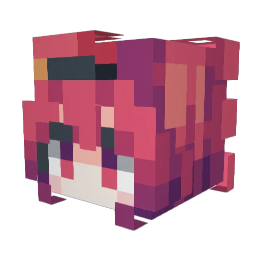 RedTorch Minecraft avatar head, 3D render