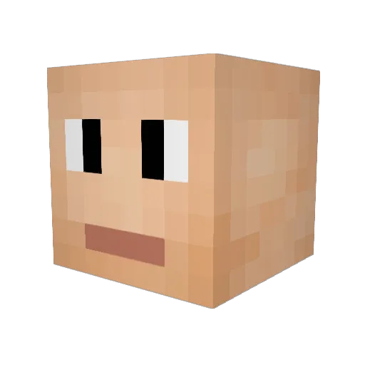 RedTox Minecraft avatar head, 3D render