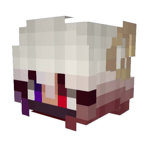 RedW_ Minecraft avatar head, 3D render
