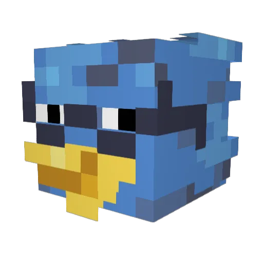 RedWaterMonkey Minecraft avatar head, 3D render