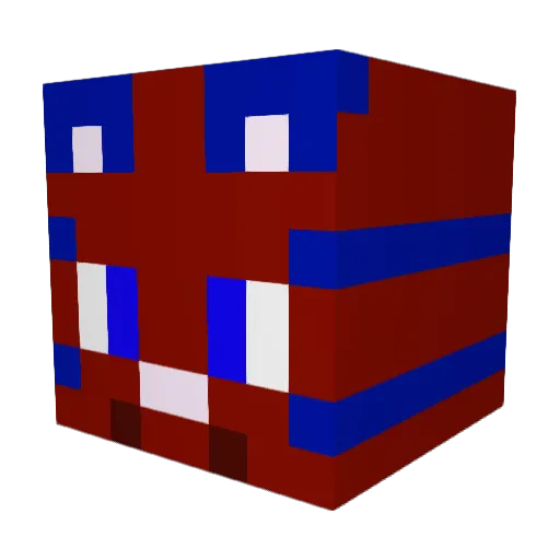 RedWater_333 Minecraft avatar head, 3D render