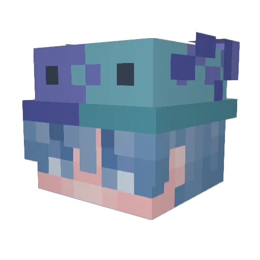 RedWenacee Minecraft avatar head, 3D render