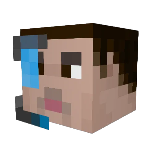 RedWhisky Minecraft avatar head, 3D render