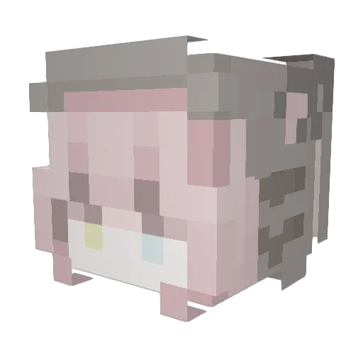 RedX1212 Minecraft avatar head, 3D render