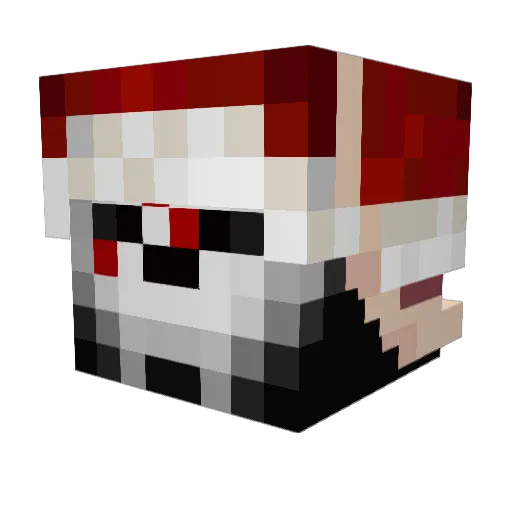 RedX1380 Minecraft avatar head, 3D render