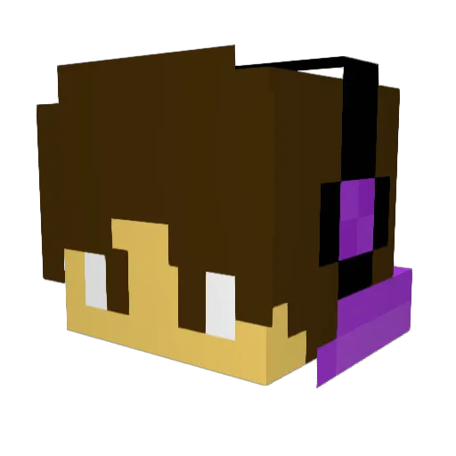 RedX63 Minecraft avatar head, 3D render