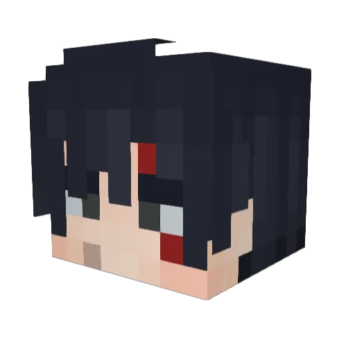 RedYuu335 Minecraft avatar head, 3D render