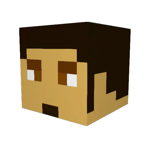 RedZebra333 Minecraft avatar head, 3D render