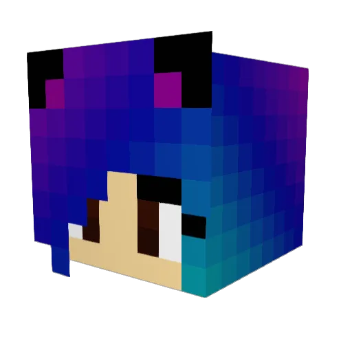 RedZenix Minecraft avatar head, 3D render