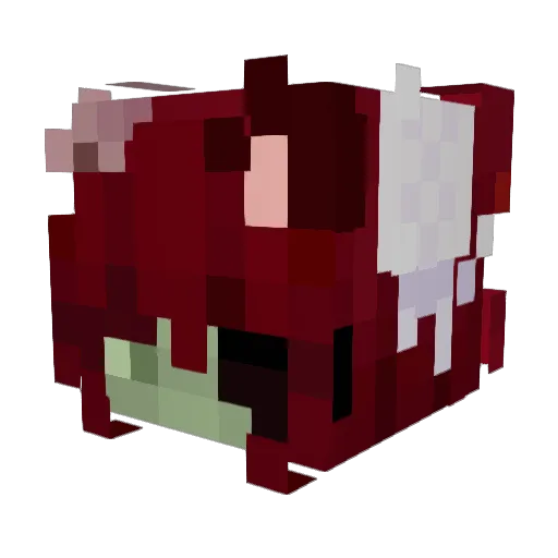 RedZeppeliin Minecraft avatar head, 3D render