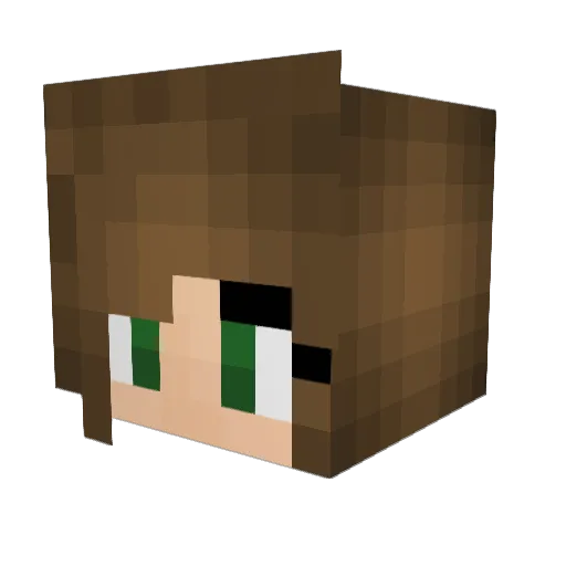 RedZio120 Minecraft avatar head, 3D render