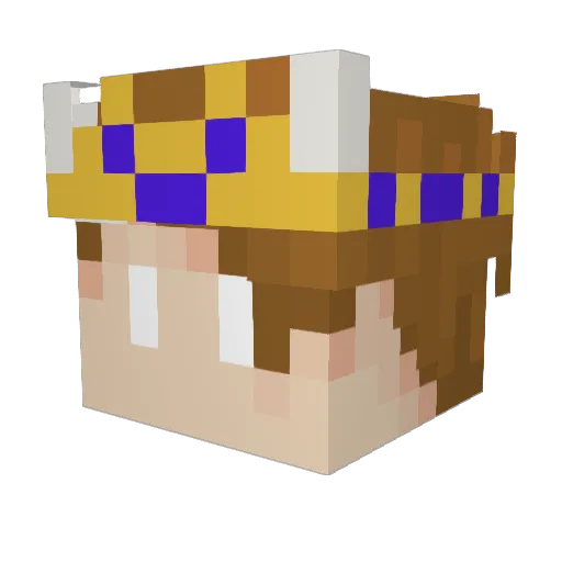 RedZuul Minecraft avatar head, 3D render