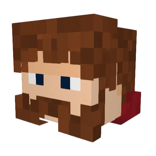 RedZydeco Minecraft avatar head, 3D render