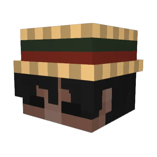 Red_2122 Minecraft avatar head, 3D render