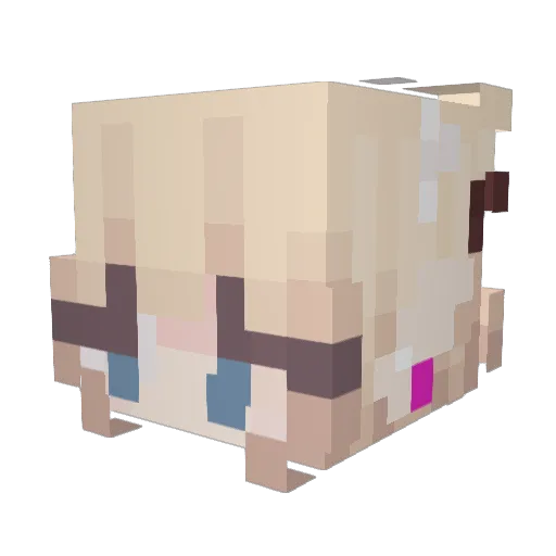 Red_Ampoule Minecraft avatar head, 3D render