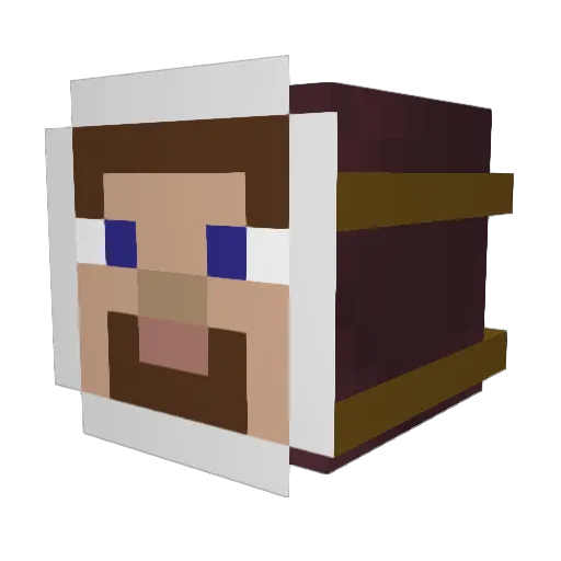 Red_Apprentice Minecraft avatar head, 3D render