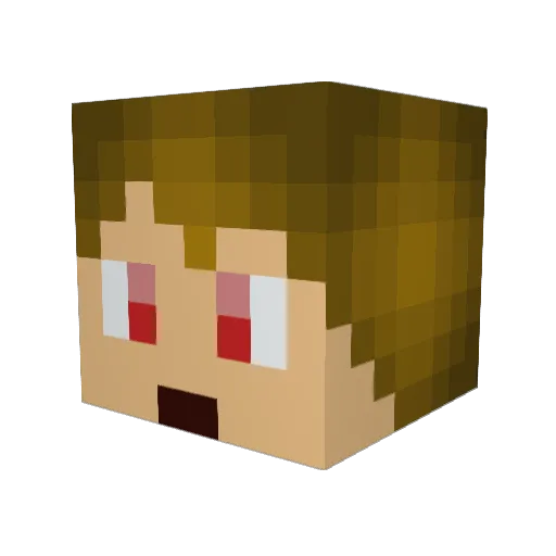 Red_Bell Minecraft avatar head, 3D render