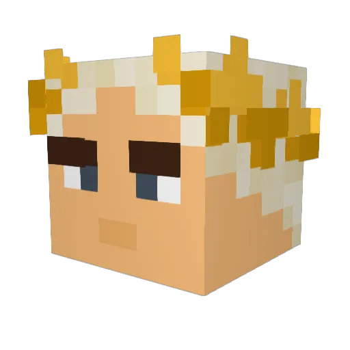 Red_CM2 Minecraft avatar head, 3D render