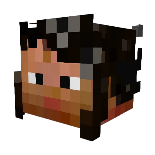 Red_Dexter Minecraft avatar head, 3D render