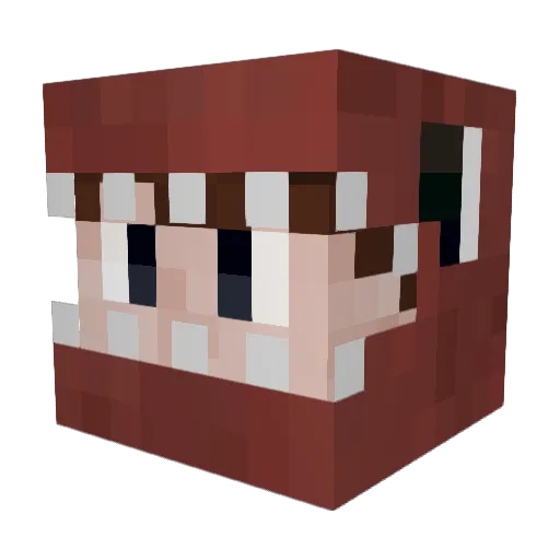 Red_Dragonz Minecraft avatar head, 3D render